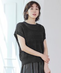 JIYU-KU（SMALL SIZE）/【洗える】レーシーリネンコットン ニット/508076977