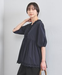 UNITED ARROWS/タック フリルVネック ハーフスリーブ ブラウス /508077632