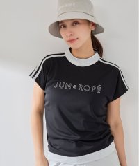 JUN and ROPE/【接触冷感】【吸水速乾】フロントロゴラメコンビプルオーバー/508077646