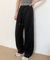 LOWO/ロワ LOWO カーブデザインスウェットパンツ ラメ入り/508077857