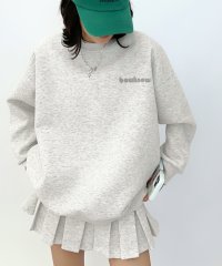 LOWO/ロワ LOWO セットアップ スウェット バックリボンプリントプルオーバー プリーツミニスカート 上下セット/508077858