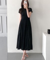 LOWO/ロワ LOWO リラックスシンプルフレアロングワンピース/508077877