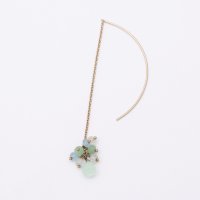 AGATHA PARIS/アガタ パリ AGATHA PARIS クリソプレーズ、ビーズ、マーキスチェーンピアスNo7/508077934