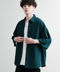 Rocky Monroe/ロッキーモンロー Rocky Monroe ビッグシャツ 半袖 UVカット ストレッチ メンズ レディース 無地 梨地織り オーバーサイズ ゆったり ドレープ /508078143