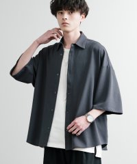 Rocky Monroe/ロッキーモンロー Rocky Monroe ビッグシャツ 半袖 UVカット ストレッチ メンズ レディース 無地 梨地織り オーバーサイズ ゆったり ドレープ /508078143