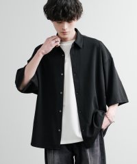 Rocky Monroe/ロッキーモンロー Rocky Monroe ビッグシャツ 半袖 UVカット ストレッチ メンズ レディース 無地 梨地織り オーバーサイズ ゆったり ドレープ /508078143