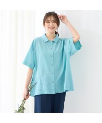 PISANO/刺繍加工・裾フリンジシャツブラウス/508078541