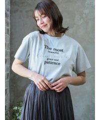 Ludic Park/【接触冷感/吸水速乾/UV】フロッキープリント×ラメ刺繍ロゴTシャツ/508078553