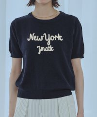 LOWO/ロワ LOWO 刺繍ロゴ入り半袖ニット素材Tシャツ/508078897