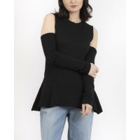 RINASCIMENTO/リナシメント RINASCIMENTO ショルダーオープンペプラムニットTOPS/508078903