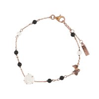 AGATHA PARIS/アガタ パリ AGATHA PARIS レディスコッティブレスレット、カメリア、ブラック・ピンク/508078965