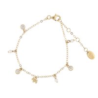 AGATHA PARIS/アガタ パリ AGATHA PARIS スコッティチェーンブレスレット、スモールチャーム、クリスタル／ゴールド/508078967