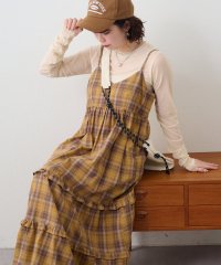 NICE CLAUP/OLIVE des OLIVE OUTLET/【NUNIFE】古着風チェックティアードジャンスカ/508079052