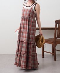 NICE CLAUP/OLIVE des OLIVE OUTLET/【NUNIFE】古着風チェックティアードジャンスカ/508079052
