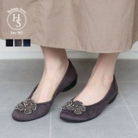 HS/エイチエス HS 【日本製】 HS フラワーモチーフスエードパンプス/508079141
