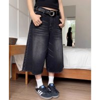 Belle Cie/ベルシー Belle Cie デニム ハーフパンツ デニムパンツ ガウチョ 半端丈 フレア 夏 レディース 韓国ファッション ストリート ダンス 衣装 ヒップホ/508079238