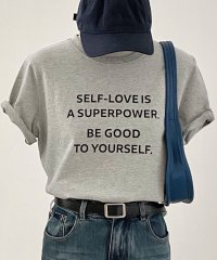 LOWO/ロワ LOWO 【綿100％使用】英字ロゴ半袖Tシャツ/508079266