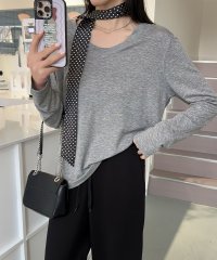 LOWO/ロワ LOWO UネックロングスリーブTシャツ カットソー/508079289