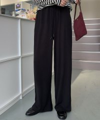 LOWO/ロワ LOWO リブワイドパンツ イージーパンツ/508079295