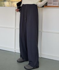 LOWO/ロワ LOWO リブワイドパンツ イージーパンツ/508079295