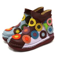 ESTACION/エスタシオン Estacion Estacion～エスタシオン～・カラフルモチーフ本革ショートブーツ【tg141】/508079298