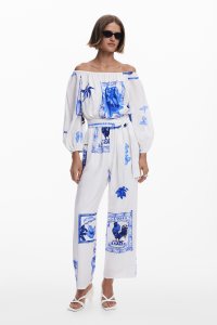 Desigual/デシグアル Desigual ポストカード柄のジャンプスーツ/508079353