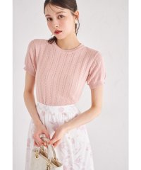 tocco closet/トッコクローゼット tocco closet ラメラインミニケーブルニットプルオーバー/508079373