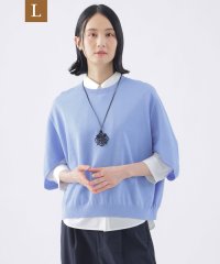 TRANS WORK(L)/【L】【ウォッシャブル】コットンギマクルーネックニット/508001261
