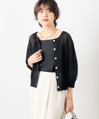 NOLLEY’S/《手洗い可能》スパンコールメッシュ5分袖カーディガン/508049214
