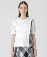 BLUE LABEL CRESTBRIDGE/コンパクトピマスムースコンビTシャツ/508077803