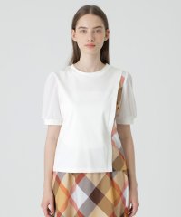 BLUE LABEL CRESTBRIDGE/コンパクトピマスムースコンビTシャツ/508077803
