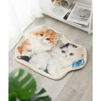 Jubilee/ジュビリー Jubilee もこもこ起毛マット ネコ型 ダイカットデザイン 猫グッズ/508079562