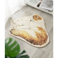 Jubilee/ジュビリー Jubilee もこもこ起毛マット ネコ型 ダイカットデザイン 猫グッズ/508079562