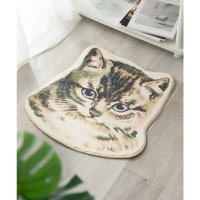 Jubilee/ジュビリー Jubilee もこもこ起毛マット ネコ型 ダイカットデザイン 猫グッズ/508079562