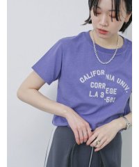 Samansa Mos2 blue/リメイク風Tシャツ/508080811