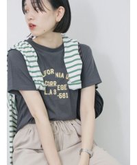 Samansa Mos2 blue/リメイク風Tシャツ/508080811