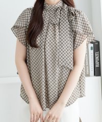 Alotta/アロッタ Alotta 【一部モール限定発売アイテム】大人上品ボウタイデザインシアーブラウス/508081212