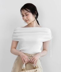 RANDA/ランダ RANDA ★ ギャザーリボンオフショルニット/508081587