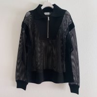 HCAE/エイチシーエーイー HCAE HALF ZIP MESH KNIT TOP/508081664