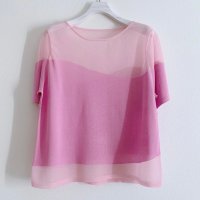 HCAE/エイチシーエーイー HCAE SHEER HALF SLEEVE KNIT TOP/508081671