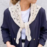REAL STYLE/リアルスタイル REAL STYLE クロシェ スカーフ レディース レース 腰巻き ヘアアクセ ビスチェ 三角 トライアングル 付け襟 花柄 おしゃれ かわい/508081817