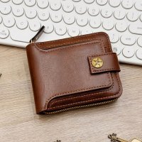 REAL STYLE/リアルスタイル REAL STYLE 財布 メンズ 二つ折り 革 合皮 フェイクレザー ファスナー カード ポケット 定期 パスケース icカード 小銭入れ お/508081824