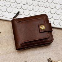 REAL STYLE/リアルスタイル REAL STYLE 財布 メンズ 二つ折り 革 合皮 フェイクレザー ファスナー カード ポケット 定期 パスケース icカード 小銭入れ お/508081824