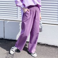 REAL STYLE/リアルスタイル REAL STYLE ワイドパンツ レディース きれいめ カジュアル 春 夏 秋 カラー ウエストゴム ストレッチ ツイル 伸縮性 ボトムス オ/508081847