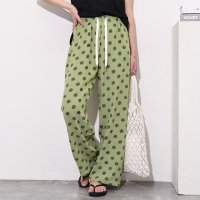 REAL STYLE/リアルスタイル REAL STYLE ワイドパンツ レディース 春 夏 ドット柄 涼しい 涼感 速乾 楽ちん きれいめ リラックス ウエストゴム 薄手 ボトムス/508081851