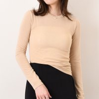 REAL STYLE/リアルスタイル REAL STYLE カットソー レディース シアー トップス インナー クルーネック 長袖 春 夏 コンパクト レイヤード 重ね着 シースルー/508081857
