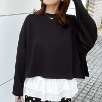 REAL STYLE/リアルスタイル REAL STYLE カットソー レディース 長袖 綿 コットン 薄手 Tシャツ ロンT ゆったり 大きめ カジュアル 春 夏 秋 シンプル 韓/508081858