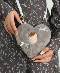 ALTROSE/アルトローズ ALTROSE 【10cmぬい推奨サイズ】推し活 ぬいぐるみ ぬい活 ぬい服 着せ替え おくるみ 2way ボア ぬいショルダー ハート リボン /508082230