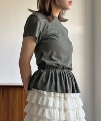 Jewelobe/ジュエローブ Jewelobe ベーシックTシャツ×ペプラムフリルセットアップ/508082416