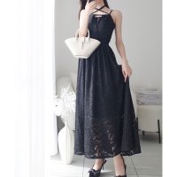 Classical Elf/クラシカルエルフ Classical Elf 【mily bilet】華やかに魅力引き立つ。シアージャガードチョーカーキャミワンピース(ロング)/508082827